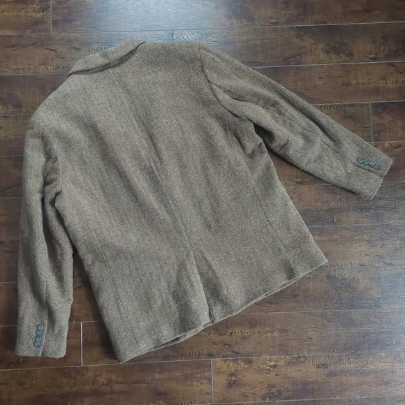 Vintage L.L.Bean Shetland Wool Jacket Brown Insulated Size 50 REG - Picture 11 of 13